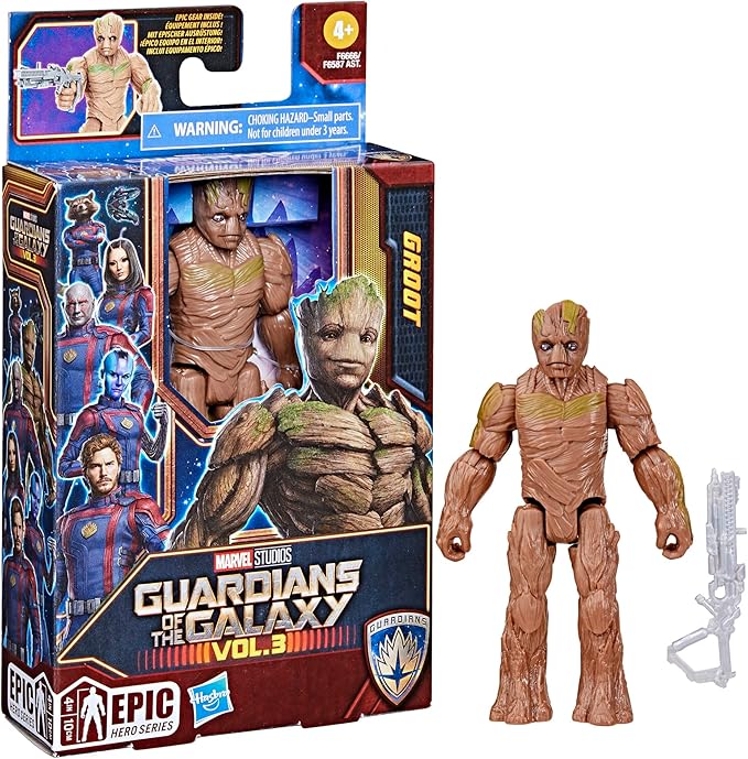 Marvel Studios’ Guardians of The Galaxy Vol. 3 Groot Action Figure, Epic Hero Series, Super Hero Toys for Kids Ages 4 and Up - Figurio