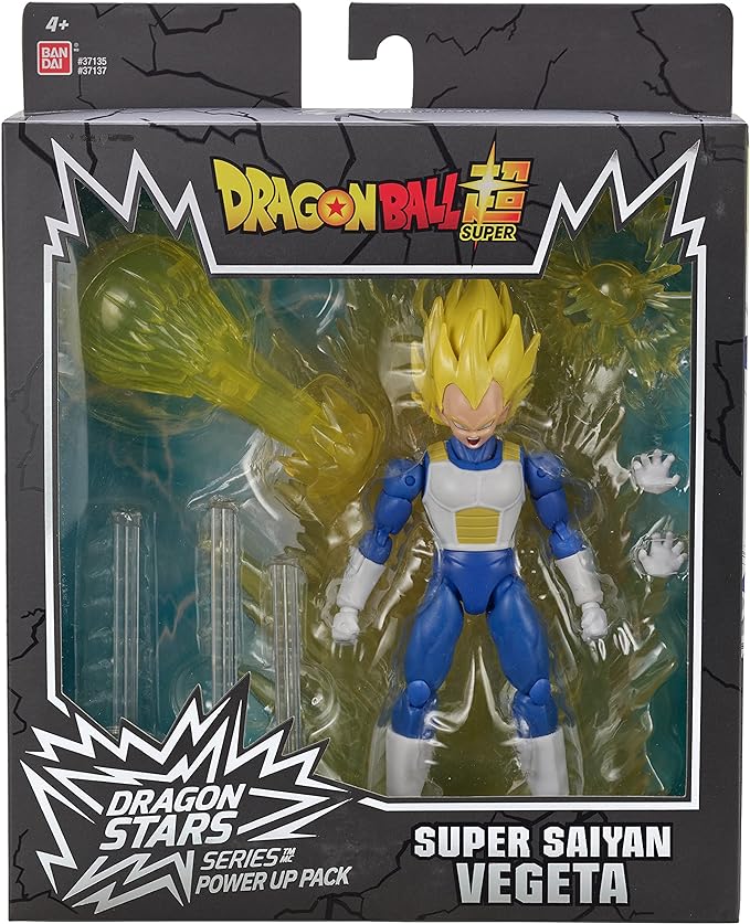 Bandai America - Dragon Ball Super Dragon Stars Power Up Pack Super Saiyan Vegeta - Figurio