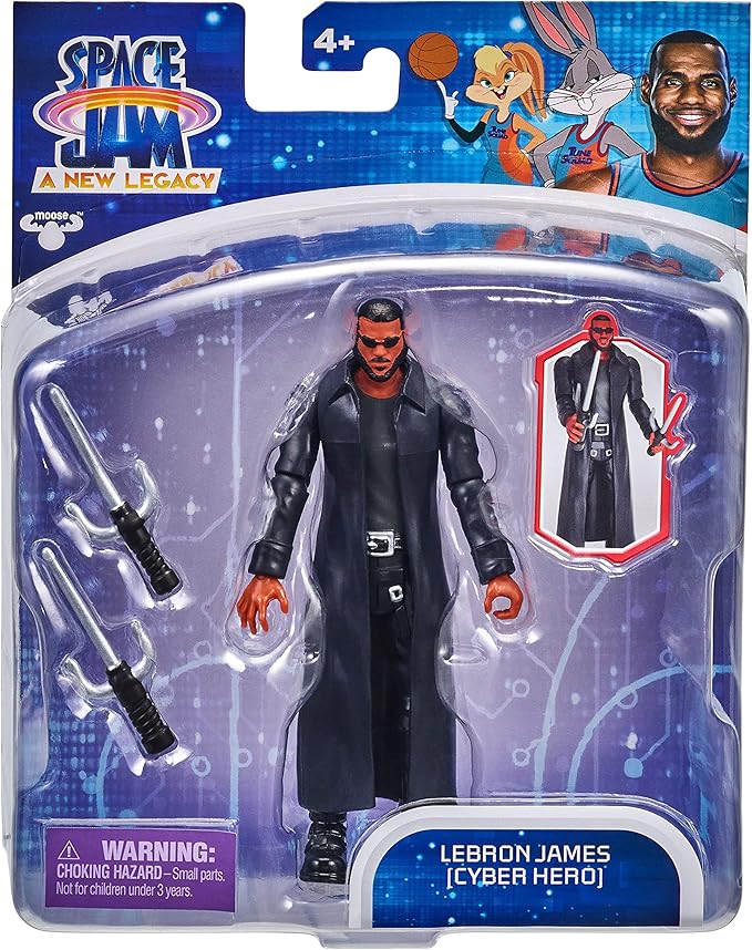 Moose Toys Space Jam: A New Legacy - Baller Action Figure - 5" Lebron James (Cyber Hero), Multicolor (14604) - Figurio