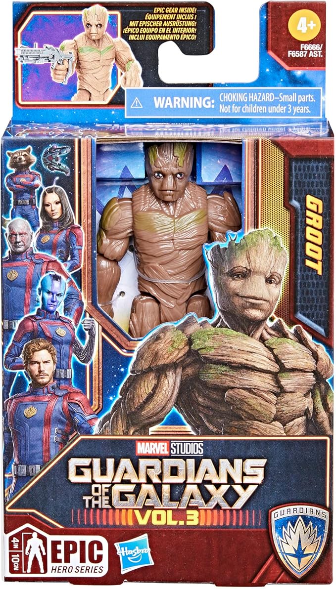 Marvel Studios’ Guardians of The Galaxy Vol. 3 Groot Action Figure, Epic Hero Series, Super Hero Toys for Kids Ages 4 and Up - Figurio