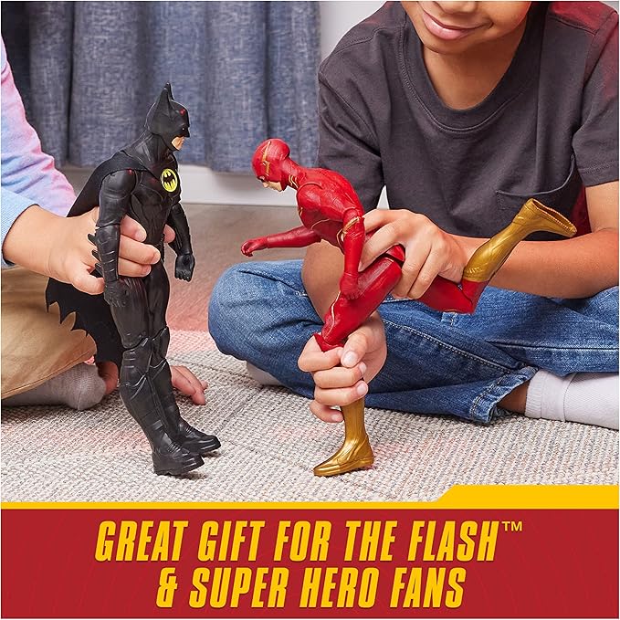 DC Comics, The Flash Action Figure, 12-inch The Flash Movie Collectible, Kids Toys for Boys and Girls Ages 3 and up - Figurio