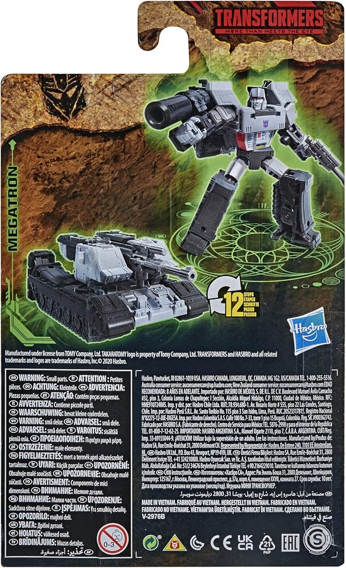 Transformers Toys Generations War for Cybertron: Kingdom Core Class WFC-K13 Megatron Action Figure - Kids Ages 8 and Up, 3.5-inch, Black - Figurio