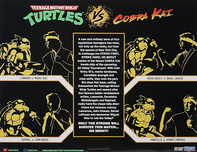 Teenage Mutant Ninja Turtles vs. Cobra Kai Mikey vs. Daniel LaRusso 2 Pack - Figurio