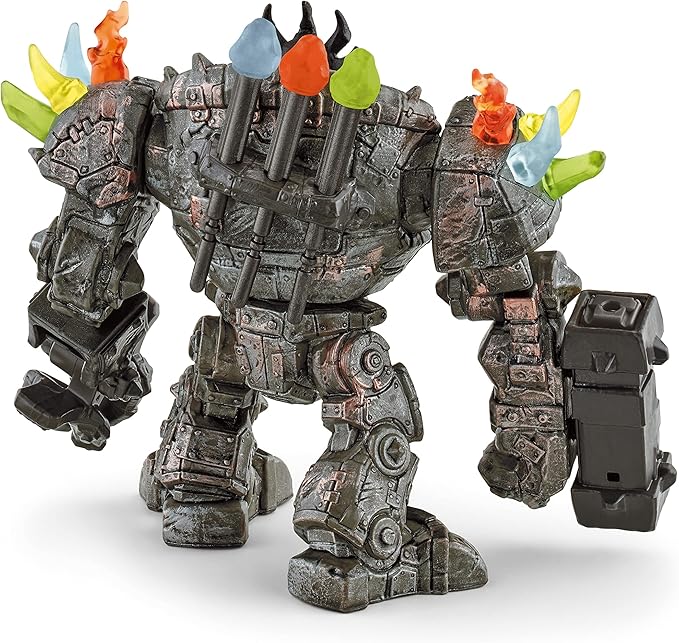 Schleich ELDRADOR Creatures — Master Robot with Mini Creature, 20 Piece Playset with Moveable and Rotating Parts, Robot Toy Play Set, Action Figures for Boys and Girls Ages 7+, Multicolor, 5.6 inch - Figurio