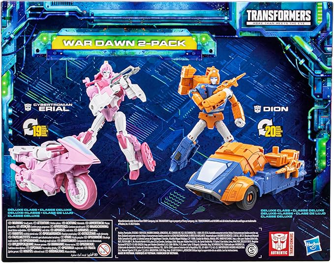 Transformers Toys Legacy Evolution War Dawn 2-Pack Deluxe Cybertronian Erial and Dion Toys, Action Figures for Boys and Girls Ages 8 and Up (SDCC 2023 Exclusive) - Figurio