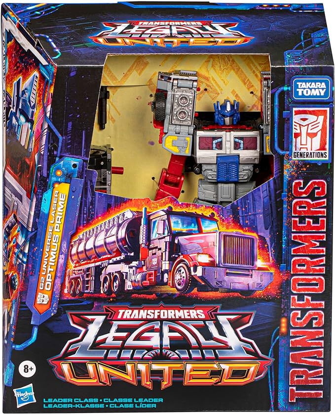 Transformers Legacy United Leader Class G2 Universe Laser Optimus Prime, 7.5-inch Converting Action Figure, 8+ - Figurio