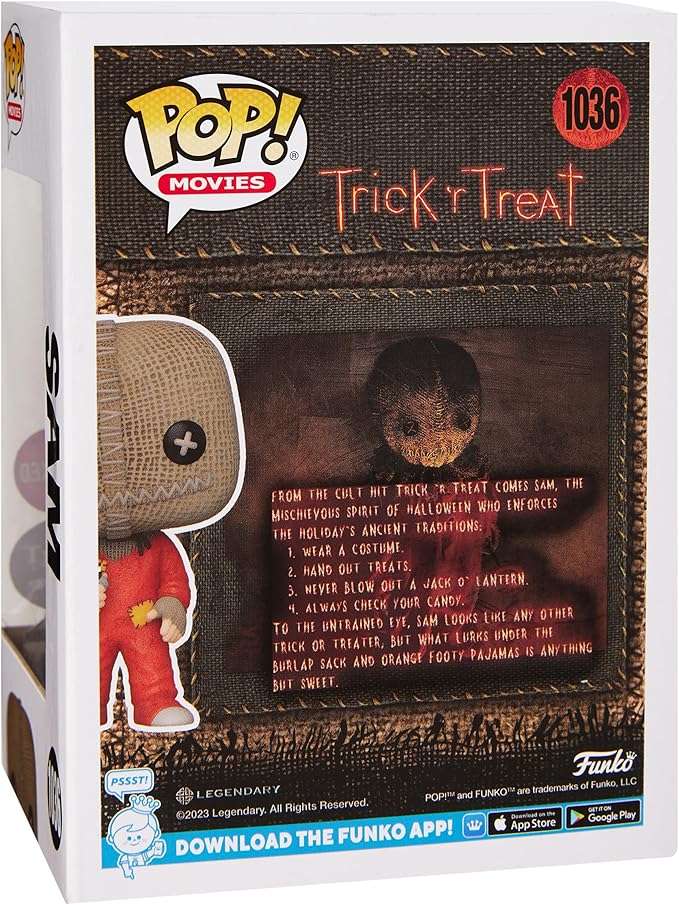 Funko Spirit Halloween Trick 'r Treat Sam with Razor Flocked POP! Figure | Horror Collectible - Figurio