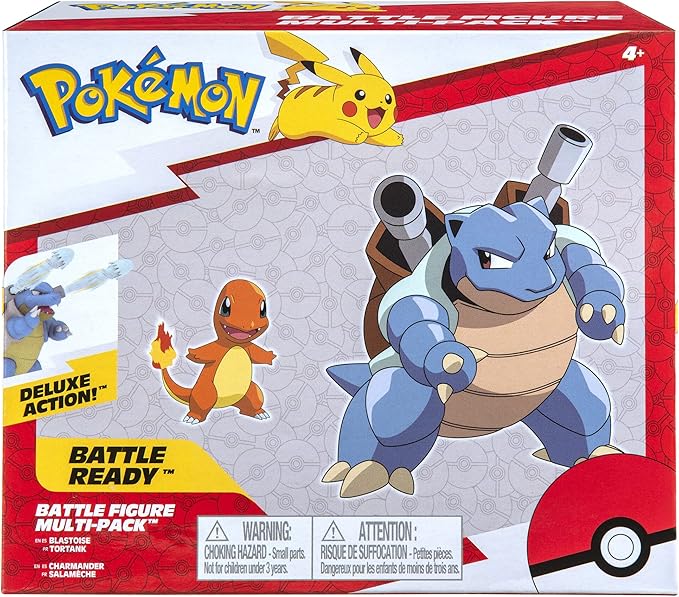 Pokémon Battle Figure 2 Pack Blastoise & Charmander - 4.5-inch Blastoise Figure, 2-inch Charmander Figure - Toys for Kids Fans - Amazon Exclusive - Figurio