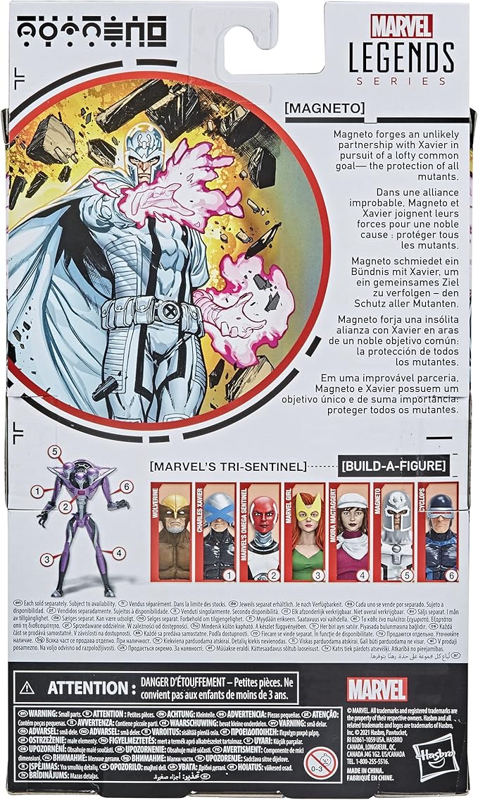 Marvel Hasbro Legends Series X-Men 6-inch Collectible Magneto Action Figure Toy, Premium Design and 2 Accessories, Ages 4 and Up, White - Figurio