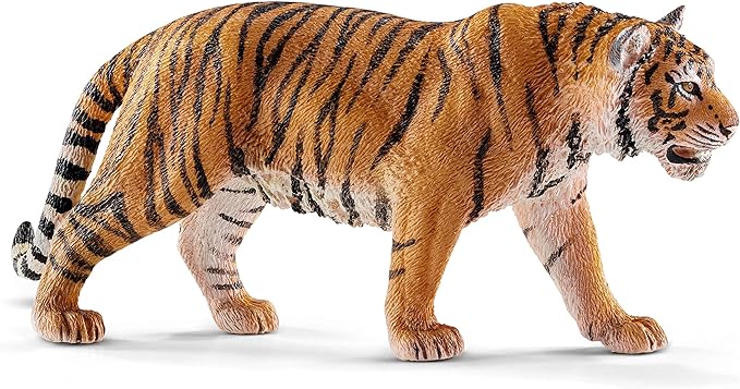 Schleich Wild Life, Realistic Safari Jungle Animal Toys for Boys and Girls, Tiger Toy Figurine, Ages 3+ - Figurio