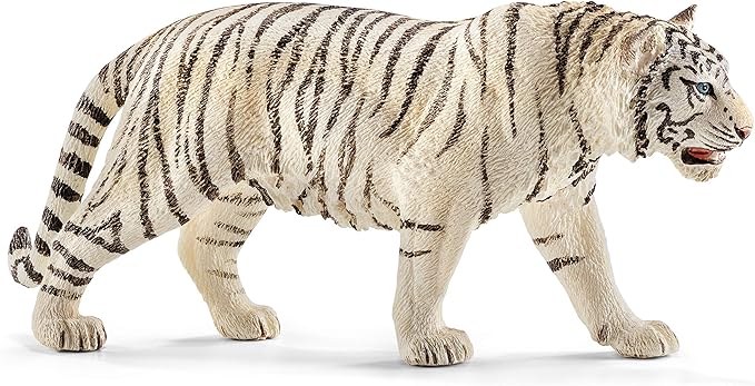 Schleich Wild Life Realistic White Tiger Figurine - Authentic and Highly Detailed Wild Animal Toy, Durable for Education and Fun Play for Kids, Perfect for Boys and Girls, Ages 3+ - Figurio