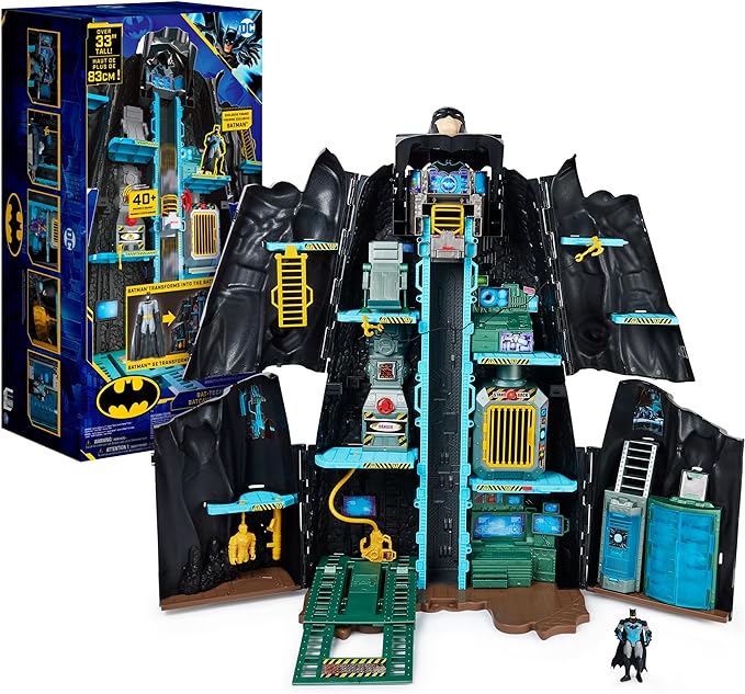 Batman, Bat-Tech Batcave, Giant Transforming Playset with Exclusive 4” Batman Figure and Accessories, Kids Toys for Boys Aged 4 and Up - Figurio