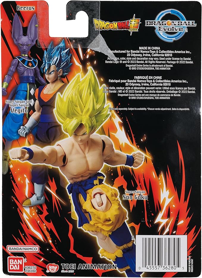 Bandai - Dragon Ball Super Evolve - 5 Super Saiyan Goku Action Figure - Figurio