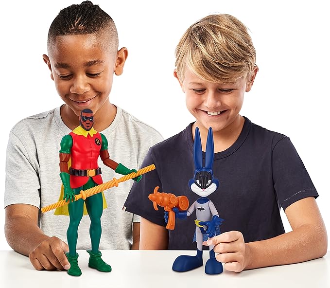 Moose Toys Space Jam: A New Legacy - Dynamic Duo - 12" Lebron James (Robin) & 9" Bugs Bunny (Batman), Multicolor, (14647) - Figurio