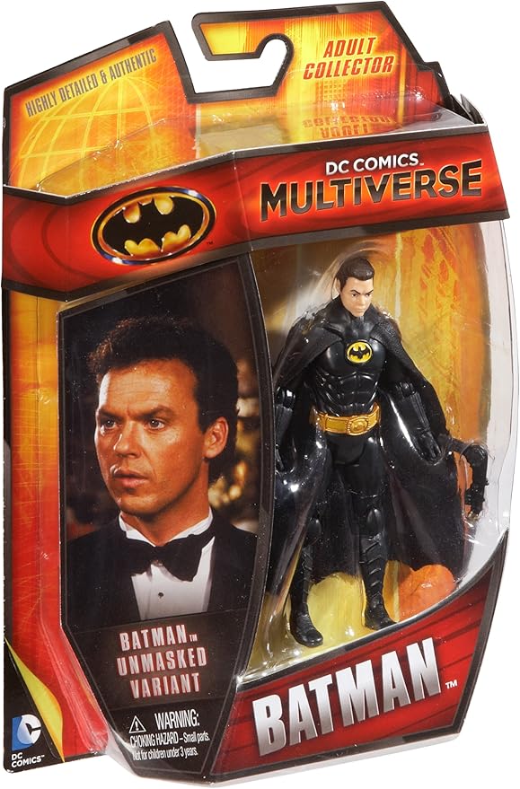 DC Comics Multiverse, Basic Figure, Unmasked Variant Batman [Michael Keaton], 4 Inches - Figurio