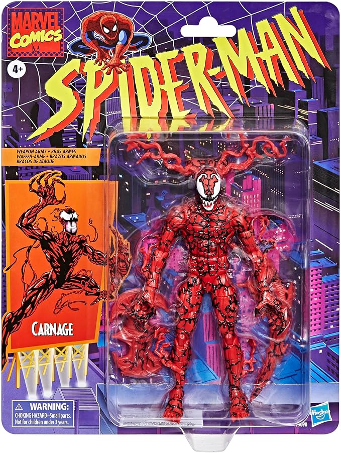 MARVEL Legends Series - Carnage - Comics 6"" Collectible Figure, 15 cm, Red, F9090 - Figurio