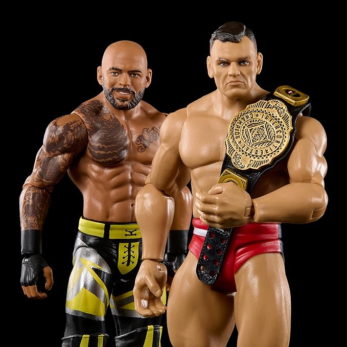 Mattel WWE Ricochet vs Gunther Championship Showdown Action Figure 2-Pack with Intercontinental Championship, 6-inch - Figurio