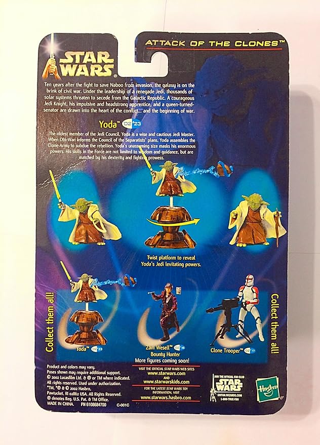 Star Wars Attack of The Clones Figure: Yoda (Jedi Master) - Figurio