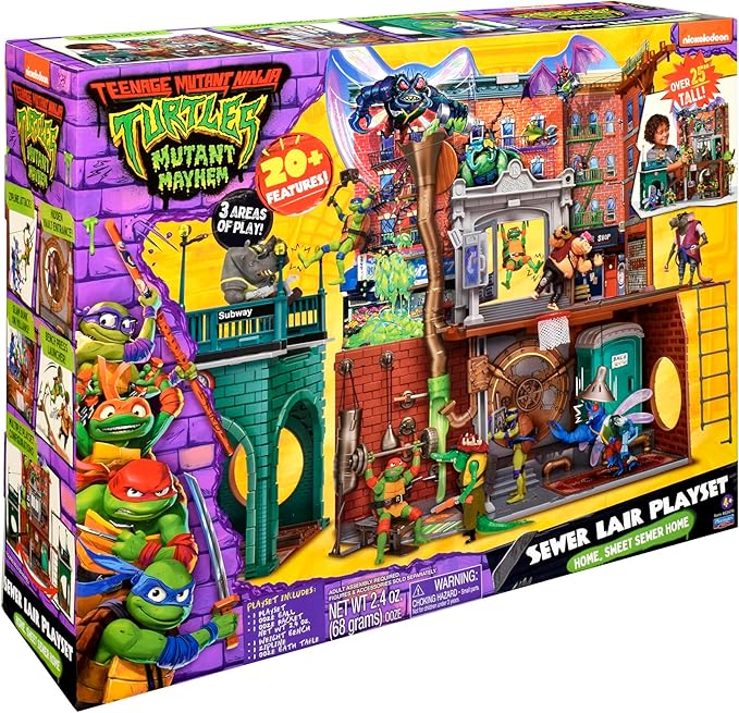 Teenage Mutant Ninja Turtles: Mutant Mayhem Sewer Lair Playset by Playmates Toys - Figurio