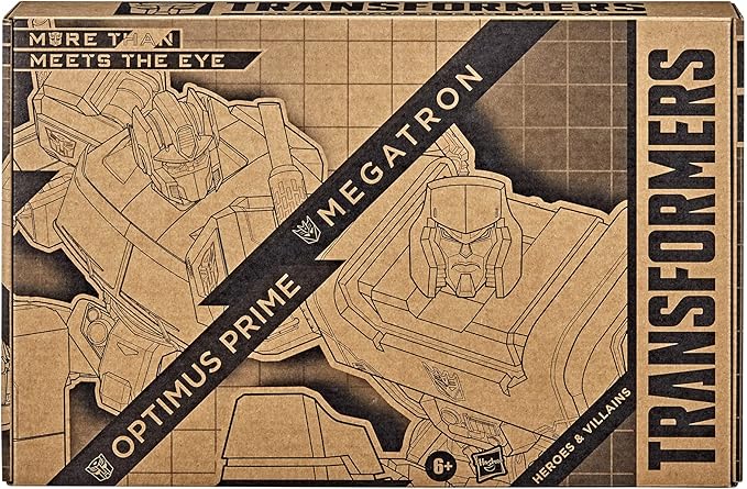 Transformers Toys Heroes and Villains Optimus Prime and Megatron 2-Pack Action Figures - for Kids Ages 6 and Up, 7-inch (Amazon Exclusive) - Figurio