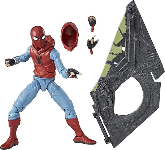 Marvel Legends Spider-Man Homecoming Movie Spider-Man (Homemade Suit) Action Figure (Build Vulture's Flight Gear), 6 Inches - Figurio