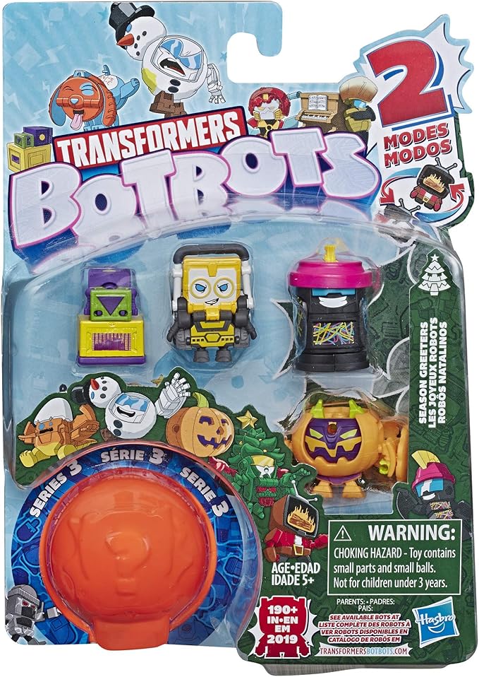 Transformers Toys Botbots Series 3 Season Greeters 5 Pack – Mystery 2-in-1 Collectible Figures! Kids Ages 5 & Up (Styles & Colors May Vary) by Hasbro - Figurio