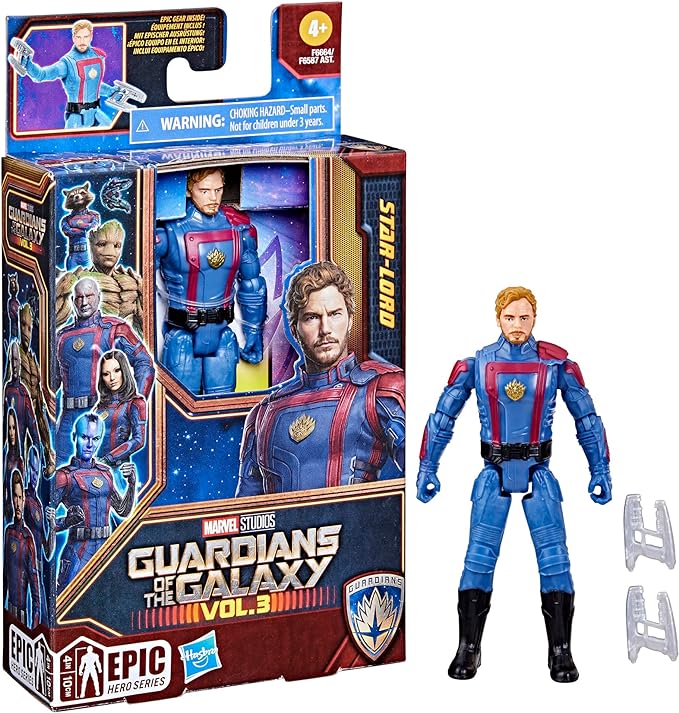 Marvel Epic Hero Series Guardians of The Galaxy Vol.3 Star-Lord Action Figure, Toys for Kids Ages 4 and Up - Figurio