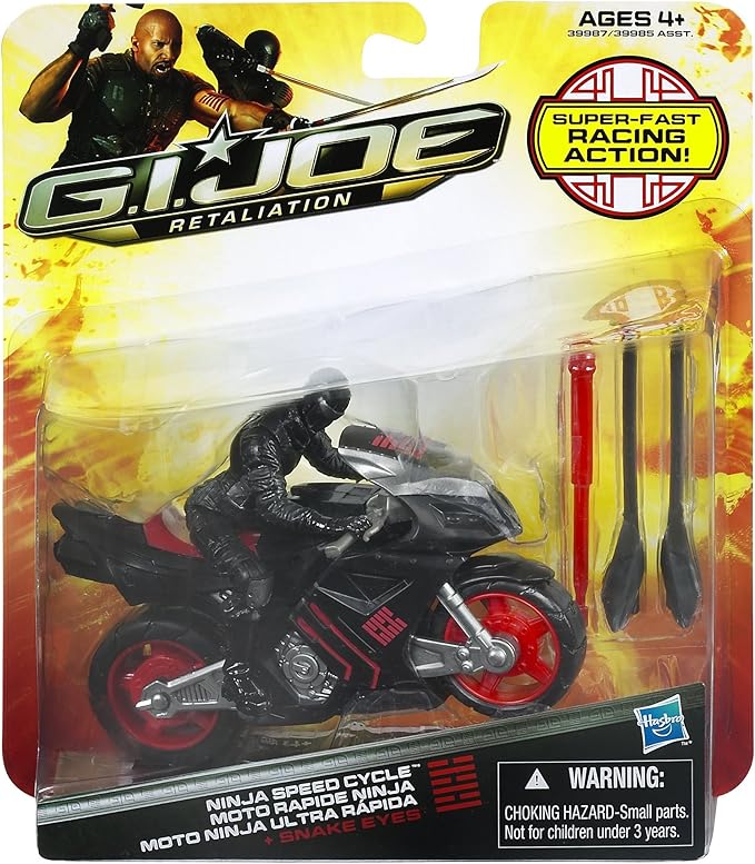 G.I.Joe Retaliation Ninja Speed Cycle Vehicle with Snake Eyes Figure - Figurio