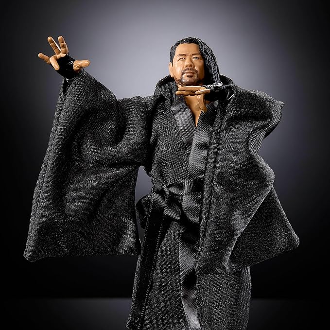 Mattel WWE Elite Action Figure & Accessories, 6-inch Collectible Shinsuke Nakamura with 25 Articulation Points, Life-Like Look & Swappable Hands - Figurio