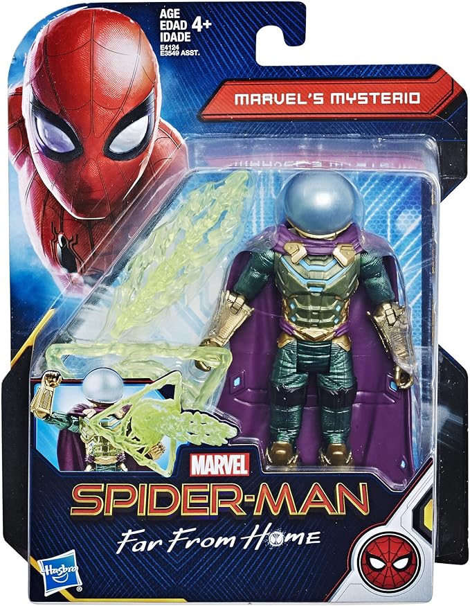 Spider-Man: Far from Home Marvel’s Mysterio 6"-Scale Villain Action Figure Toy – Ages 4 & Up - Figurio