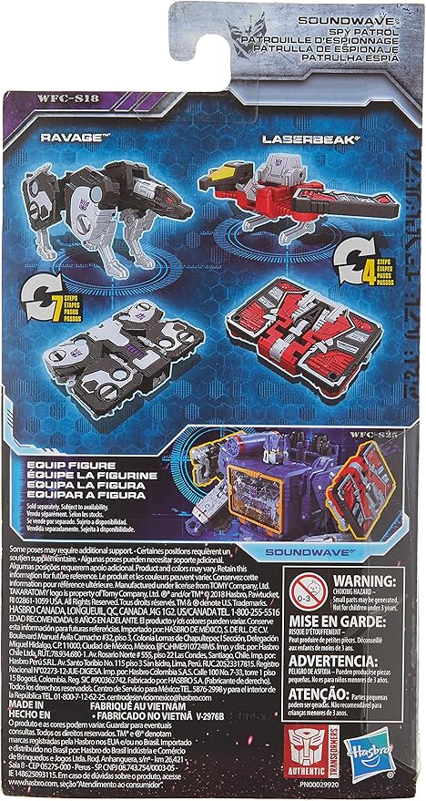 Transformers Toys Generations War for Cybertron: Siege Micromaster Wfc-S18 Soundwave Spy Patrol 2 Pack Action Figure - Adults & Kids Ages 8 & Up, 1.5" - Figurio