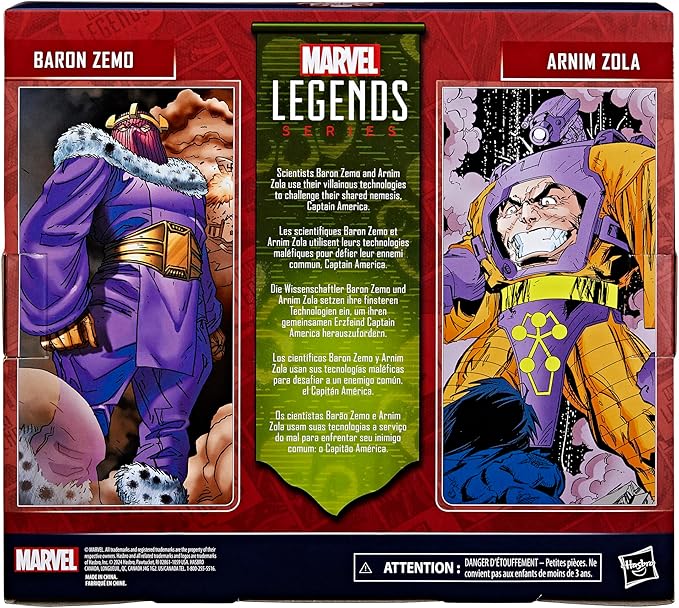 Marvel Legends Series Baron Zemo and Arnim Zola, Captain America Villains Comics Collectible 6-Inch Action Figures (Amazon Exclusive) - Figurio