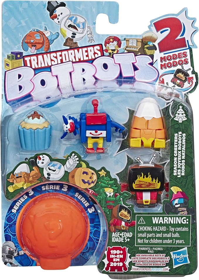 Transformers Toys Botbots Series 3 Season Greeters 5 Pack – Mystery 2-in-1 Collectible Figures! Kids Ages 5 & Up (Styles & Colors May Vary) by Hasbro - Figurio