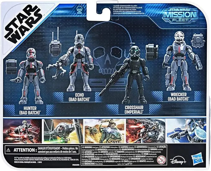 STAR WARS Mission Fleet Clone Commando Clash 2.5-Inch-Scale Action Figure 4-Pack with Multiple Accessories, Toys for Kids Ages 4 and Up - Figurio