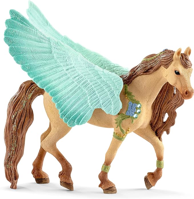 Schleich bayala, Unicorn Toy Figures for Girls and Boys, Decorated Pegasus Unicorn Stallion Toy - Figurio