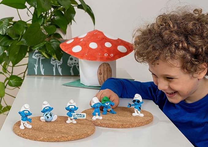 Schleich Smurfs, Collectible Retro Toys and Figurines for All Ages, Sustainability Smurf Figure - Figurio