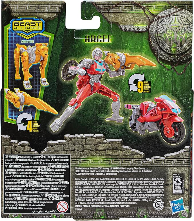 Transformers: Rise of The Beasts Movie Beast Alliance Beast Weaponizers 2-Pack Arcee & Cheetor Toys, Age 6 and Up, 5-inch - Figurio