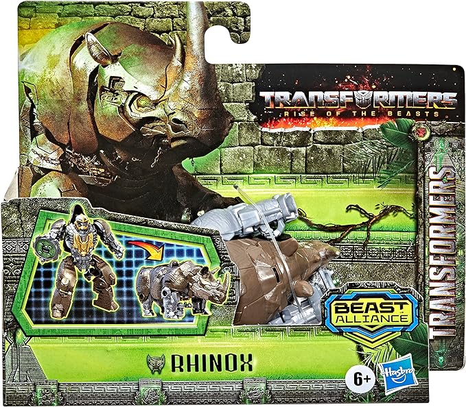 Transformers Hasbro Toys Rise of The Beasts Movie Beast Alliance Battle Changers Rhinox Action Figure,Ages 6 and Up,4.5 inch - Figurio