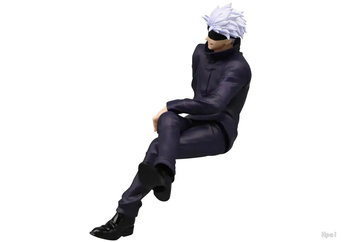 15CM Figure Anime Jujutsu Kaisen Gojo Satoru Sitting Pressed Noodles Model Dolls Toy Gift Collect Boxed PVC Material - Figurio