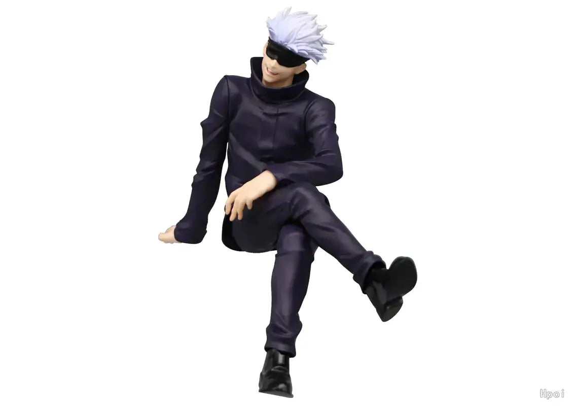 15CM Figure Anime Jujutsu Kaisen Gojo Satoru Sitting Pressed Noodles Model Dolls Toy Gift Collect Boxed PVC Material - Figurio