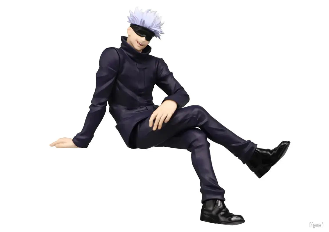 15CM Figure Anime Jujutsu Kaisen Gojo Satoru Sitting Pressed Noodles Model Dolls Toy Gift Collect Boxed PVC Material - Figurio